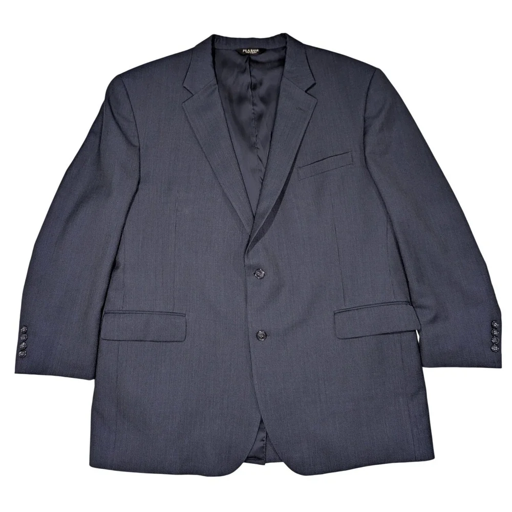 Jos A Bank Travelers Collection Navy Blue 100% Wool Blazer Sport Coat‎ 48L